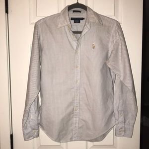 Polo classic blue and white button down